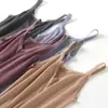 Camiseta interior tipo camisola Derong Terry para mujer con almohadillas en el pecho, cálida para el invierno, disponible para venta al por mayor y dropshipping