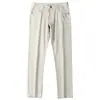 2025 Nuevos Auténticos Pantalones Vaqueros Finos de Verano Elegantes de Cinco Bolsillos Ajuste Moderno Recto Casual para Hombre