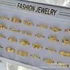 Anillos Grandes de Gypsophila Chapados en Oro de Oferta para Mujer, Varios Anillos con Forma de Corazón, Anillos con Carácter de Fortuna, Anillos para Mujer, Joyería de Oro Arena al por Mayor de Fabricantes