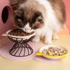 Comedero Personalizado Transfronterizo para Gatos Cerámica Mascota Diámetro Grande Boca Plana Anti-Vuelco Gato Cuello Alto Protector