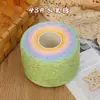 Fio de algodão mercerizado degradê em formato de bolo, fio de oito cabos tecelado à mão, multicolorido, não forma bolinhas, respirável para manta e xale