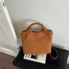 Bolso grande tejido a mano de cuero genuino de alta gama nicho coreano para mujer 2026 bolso tote bolso de mano bolso de hombro bolso de axila