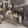 Estante de Almacenamiento con Ventosa para Baño, Estante de Pared sin Taladro para Baño, Inodoro y Lavabo, Varios Artículos Útiles