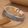 Pulsera de plata Carlo song retro s990 con flor de peonía chapada en plata para mujer, pulsera antigua de plata maciza de cien torres, flores ricas, temperamento abierto