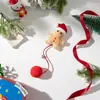 Cascabel para Gato Transfronterizo Regalo Creativo Elementos Navideños Palo para Gato Juguete para Mascotas Papá Noel Reno Copo de Nieve