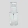 Frasco de Líquido Original Plano Transparente Fosco de 30ml Frasco de Vidro com Bomba Push-type para Cosméticos Frasco de Vidro para Essência