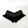 Shorts Sexys para Chicas Europeas y Americanas, Nuevas Llegadas de Verano, Diseño de Nicho, Shorts con Pedrería, Retro Casual