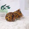 Pedras Naturais de Cristal Transfronteiriças Enfeites de Gato Dormindo Cola Gato Dormindo Animal Decoração de Mesa Escritório Casa Atacado