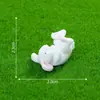 Figuras de animais de família de coelhos mais vendidas internacionalmente, decorações de paisagem em miniatura, acessórios DIY, enfeites de resina