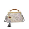 Bolsa de Mão Estilo Novo 2026 Personalizada Estilo Nacional Estampada Retrô com Acessórios Requintados, Bolsa de Ombro, Bolsa Transversal, Bolsa de Festa Bolsas