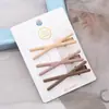 Dopamina estilo coreano simples sem costura clipe lateral marrom leite grampo de cabelo feminino franja lateral clipe de cabelo acessório de cabeça grampo de cabelo para cabelo quebrado