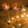 Candelabro de vidro feito à mão Taça de cristal europeia Decoração de jantar romântico artesanato em vidro