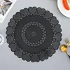 Jogos Americanos Transfronteiriços PVC Vazado Dourado Tapete de Mesa Impermeável Antiderrapante Isolamento Térmico Estilo Nórdico Restaurante Tapete de Mesa Porta-copos