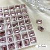 Accesorios populares para uñas Diamante K9 puntiagudo polvo flor de cerezo rosa súper brillante corazón torcido huevo de paloma rectangular diamante para pegar en uñas al por mayor