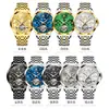 Reloj Mecánico Automático Completo Oris Impermeable Luminoso de Negocios Multifunción Calendario Perpetuo Calado para Hombre