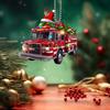 Colgante para coche de Papá Noel de Amazon transfronterizo, colgante acrílico para interior de coche, decoración, llavero