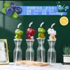 Taza de Agua de Halloween de Nuevo Producto Transfronteriza Taza Desechable de Plástico con Popote para Niños Taza de Santa Taza de Té de Leche