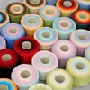 Fio de algodão mercerizado degradê em formato de bolo, fio de oito cabos tecelado à mão, multicolorido, não forma bolinhas, respirável para manta e xale