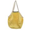 Bolsa de red grande con forro de bloques de color, moderna bolsa de hombro para colgar, bolsa de compras de viaje, bolsa tejida portátil y gruesa, bolsa de malla de algodón