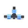Conector de Fita de Gotejamento Acessórios para Irrigação por Gotejamento 16 22 Fita de Gotejamento Fita de Microaspersão Acessórios Conector T de Derivação Direta Conector de Travamento