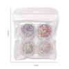 Nuevo polvo de uñas de cristal de diamante de red roja Galaxia destello fino cristal brillante sueño diamante roto polvo de uñas 4 botellas/juego de polvo Galaxia