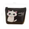 Cartera de Monedero con Cremallera de Cuero PU Estilo K de Dibujos Animados, Bolsita de Monedas para Mano Femenina con Gato de Dibujos Animados Lindo, Bolsa para Auriculares y Cosméticos