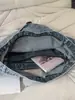 Bolsa de compras casual retro estilo coreano para la universidad, mochila escolar de gran capacidad, bolsa casual de mezclilla y lona, bolso de hombro para mujer