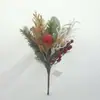 Venda Quente Transfronteiriça Decoração de Casa Decoração de Natal Flor de Natal Peças Plásticas Folhas Enxertadas Buquês de Natal