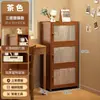 Estantería de pie Estante de almacenamiento de suelo Librería para el hogar Multicapa Sala de estudio con puerta A prueba de polvo Montaje simple Armario de almacenamiento integrado para pared