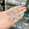 Aceite Gradiente de Hielo Cian Colgante Ruyi Aceite Verde Medio Paisaje Ágata Buda Hojas Masculinas Hebilla de Paz Colgante de Jade