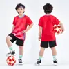 Conjunto de Uniforme de Fútbol para Niños, Uniforme de Entrenamiento de Fútbol para Estudiantes de Primaria, Uniforme de Equipo Deportivo de Verano para Niños Pequeños, Camiseta de Manga Corta, Secado Rápido
