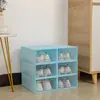 Caja de Almacenamiento Engrosada Plástico Hogar Transparente PP Apilable Tapa Zapatera Zapatero Mayoreo