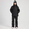 Llegada Nueva Invierno 2024 Traje de Esquí para Mujer Tabla Única Cortavientos Impermeable Algodón Cálido Ropa de Esquí Conjunto de Pantalones para Hombre