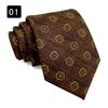 Corbata de Hombre Estilo Hong Kong Retro Estampado Vestido Moda Yuppie Seda Texturizada Accesorios Camisa Traje Hecho a Mano Ancha 8CM