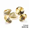 Direto da fábrica superfície de diamante redondo cristal de alta qualidade fundo pontiagudo formato de diamante de vidro material para acessórios de joias diy atacado