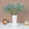 Una sola flor de aliento de bebé artificial de goma blanda y 3 puntas de plástico para decoración de bodas y arreglos florales, venta al por mayor desde la fábrica de origen