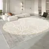 Alfombra de suelo para sofá de alta gama de lujo estilo crema antideslizante para sala de estar, ventanal, sin lavado, alfombra para mesita de noche de dormitorio