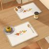 Jogo Americano de Couro PU Personalizado Estampa DIY Logo Impresso Base de Mesa Mat Isolante Térmico Hotel Jogo Americano Ocidental Presente Personalizado