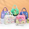 Bolsa Térmica de Lanche Cartoon Expansível, Pequena Bolsa Tote, Bolsa de Lanche Fofa para Estudante, Bolsa para Lancheira de Piquenique ao Ar Livre, Bolsa de Lanche