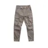 Calça Casual de Trabalho Outono e Inverno para Homens, Corte Reto Solto, Textura Durável, Algodão com Elastano, Calça Longa Tendência Marca Estilo Americano Perna Larga
