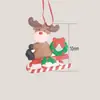 Artesanato Criativo em Argila Macia Personagem Argila Macia Papai Noel Rena Boneco de Neve Pingente Arranjo de Árvore de Natal Pingente de Natal