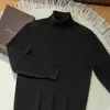 Nuevo suéter de cachemira para hombre de otoño e invierno, jersey de cuello alto, tejido de cachemira grueso, suéter versátil
