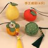 Bolsita Pequeña Bolsa de Fragancia Caqui Kit de Materiales Hechos a Mano DIY Bolsa Vacía de Caqui Repele Mosquitos de Ajenjo Regalo de Mediados de Otoño Bolsa de Tela