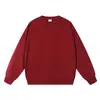 Sudadera de Punto Grueso Doble Hilo de 380g con Logo Impreso Ropa de Trabajo Catering Terry Hombros Caídos Cuello Redondo Sudadera Personalizada