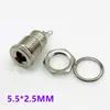 Enchufe de alimentación DC DC-099 5.5x2.1/2.5mm DC099 conector hembra de carga metálico con conexión roscada
