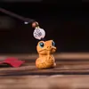 Souvenir de Navidad Talla en Madera de Ciprés Llavero Colgante Navideño Productos de Madera del Zodiaco de Dibujos Animados Dragón, Serpiente y Año del Caballo