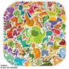 60 Q versão dinossauro adesivos cartoon bonito educação pré-escolar das crianças iluminação copo de água decoração de bagagem atacado