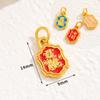 Estilo Chino Antiguo Oro Goteo Aceite Aleación Esmalte Colgante Pequeño Accesorios para Joyería DIY Accesorios para Colgantes de Pulsera Collar