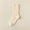 Calcetines de línea gruesa para mujer, calcetines de felpa, calcetines de tubo medio de lana embrionaria original japonesa, medias de punto, tendencia retro de otoño e invierno de doble aguja