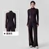 Conjunto de yoga para mujer con forro polar, adelgazante y realza la figura, cálido y cómodo para fitness, Pilates, correr y otros deportes